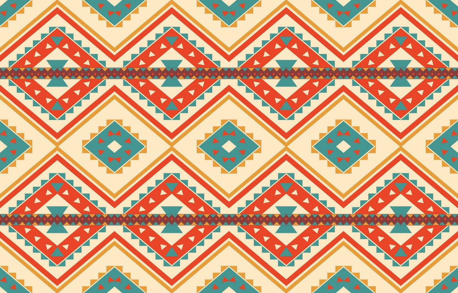 Ethnic abstract ikat art. Aztec ornament print. geometric ethnic pattern seamless  color oriental.  Design for background ,curtain, carpet, wallpaper, clothing, wrapping, Batik, vector illustration.