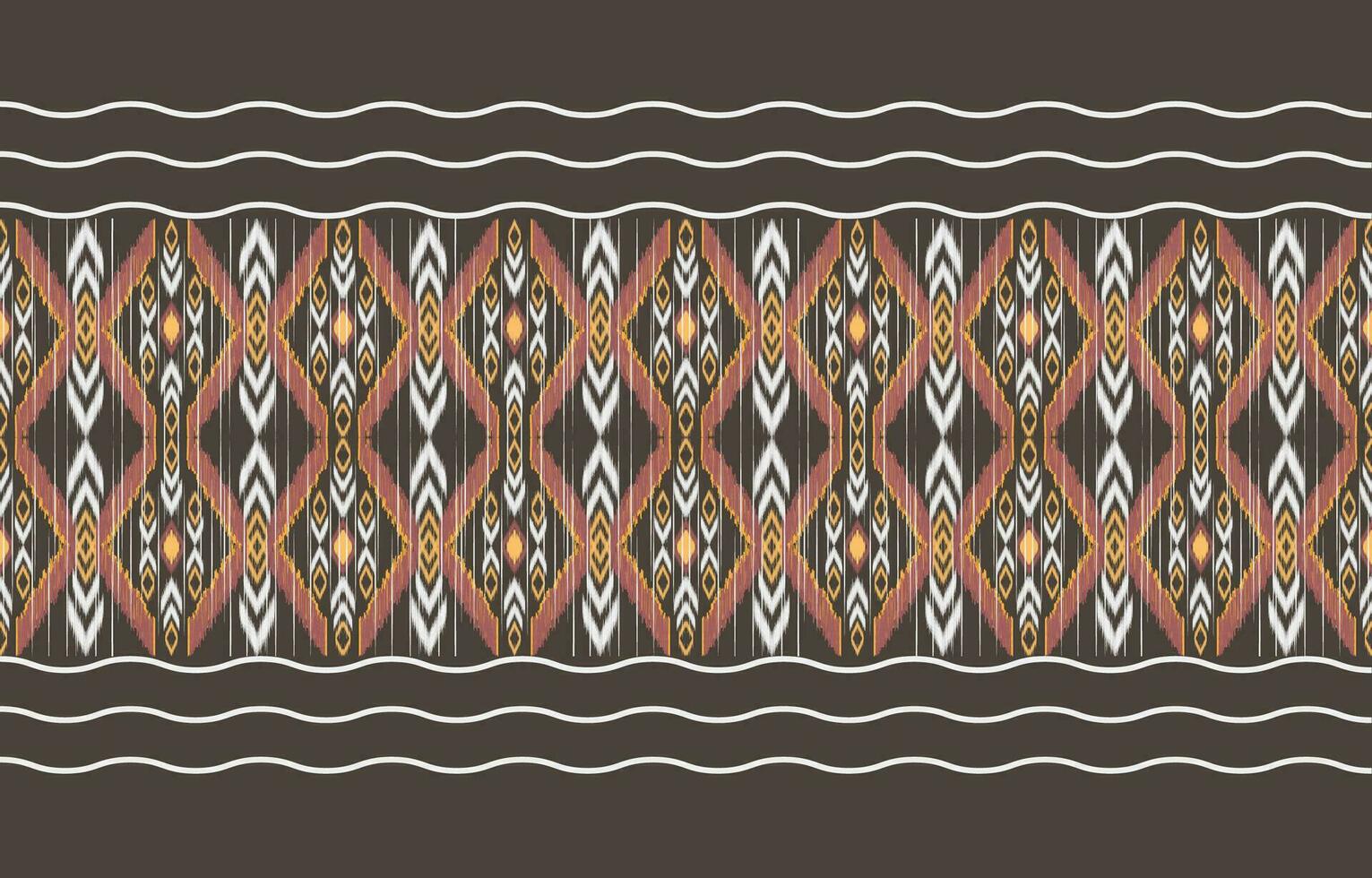 Ethnic abstract ikat art. Aztec ornament print. geometric ethnic pattern seamless  color oriental.  Design for background ,curtain, carpet, wallpaper, clothing, wrapping, Batik, vector illustration.