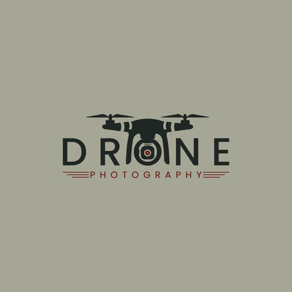 Drone camera logo vector. Simple and modern. vector