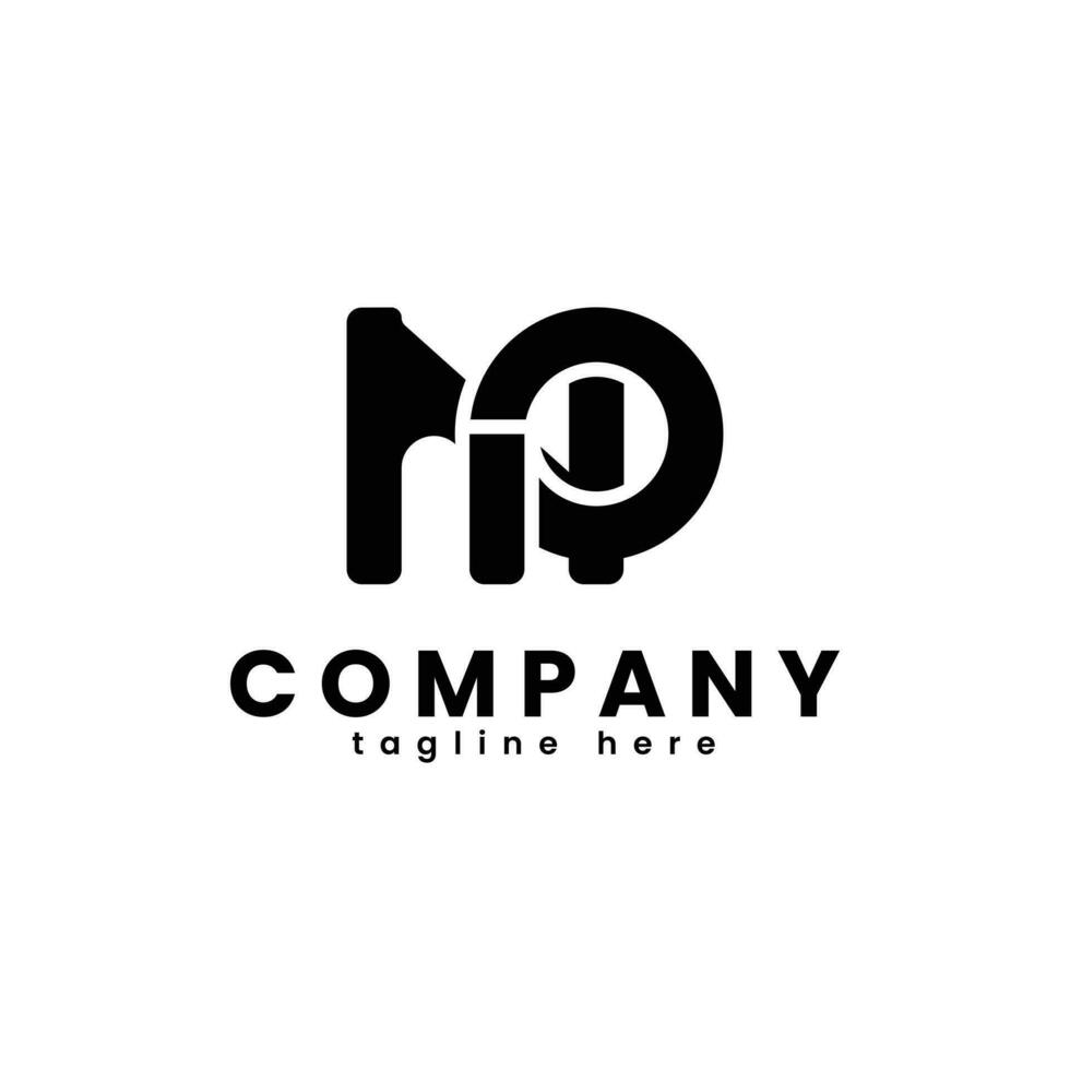 NP or MP letter Logo Vector. Bold, strong and modern. vector