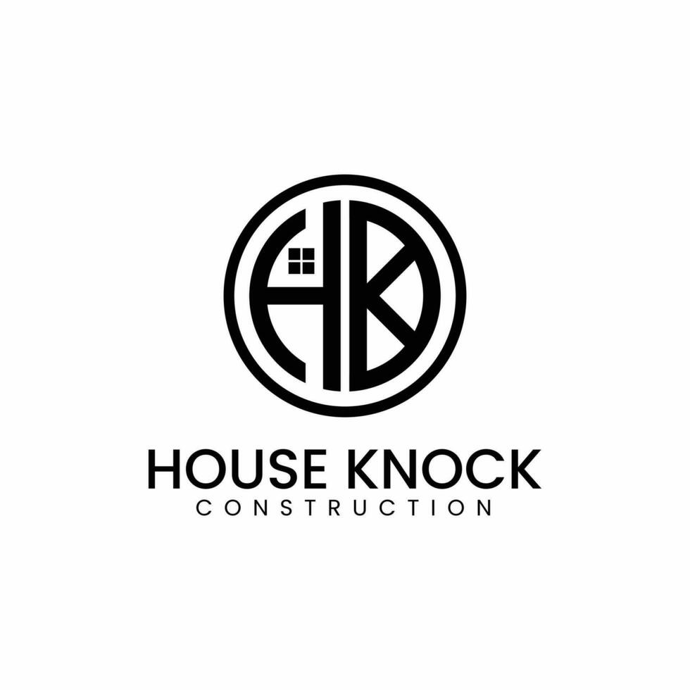 hk o hd letra construcción logo vector. sencillo y moderno. vector