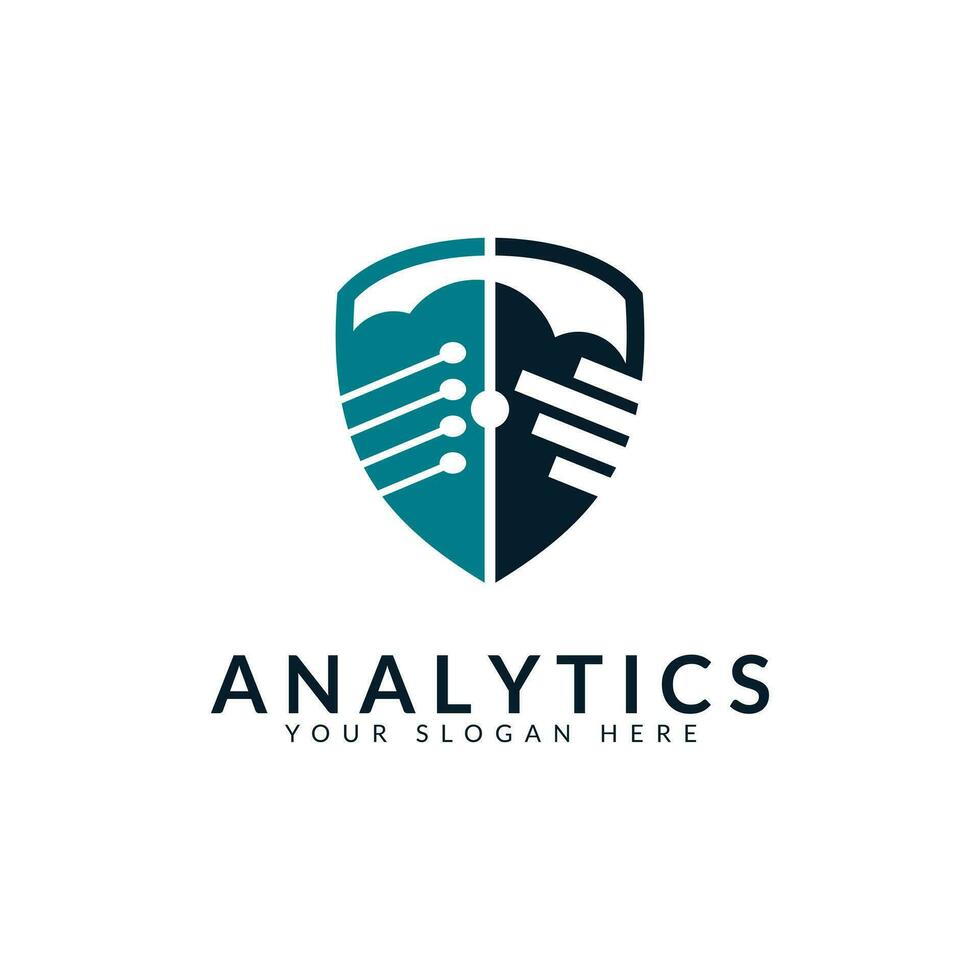 Technology security logo vector. Simple and modern. vector