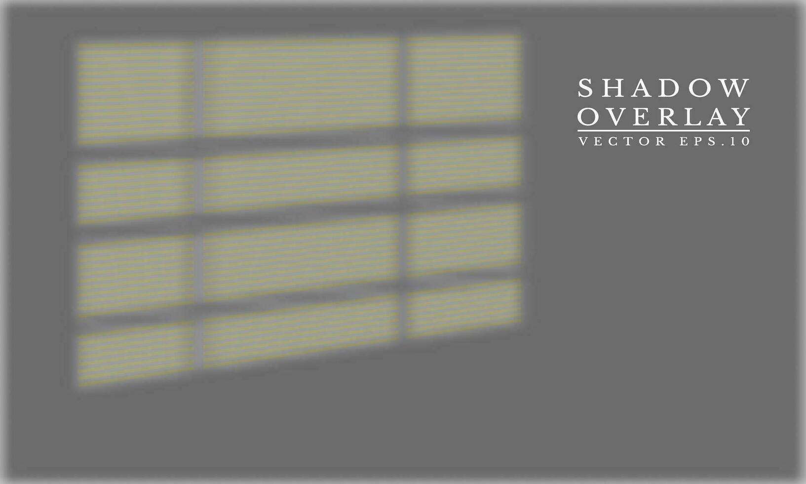 Vector Illustration of realistic window light and shade. Shadow overlay effect.