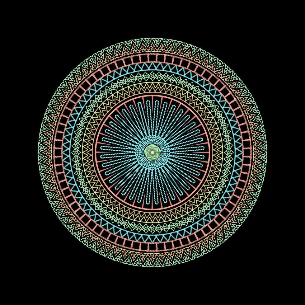 Vector illustration of a mandala background with rope motif.