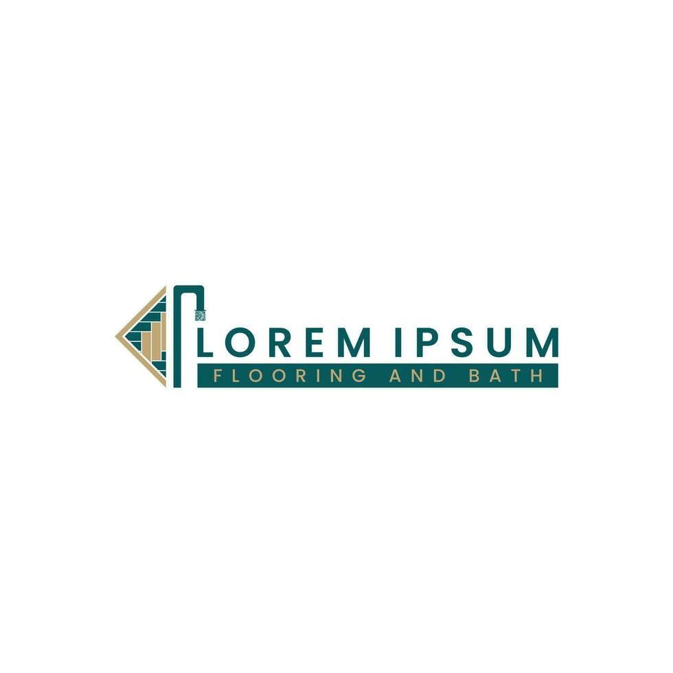 Ceramic Floor and Shower Logo Vector. Simple and modern. vector