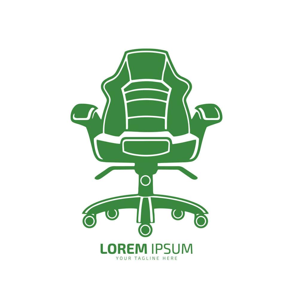 A logo of chair, office chair icon, comfortable chair vector silhouette isolated on white background