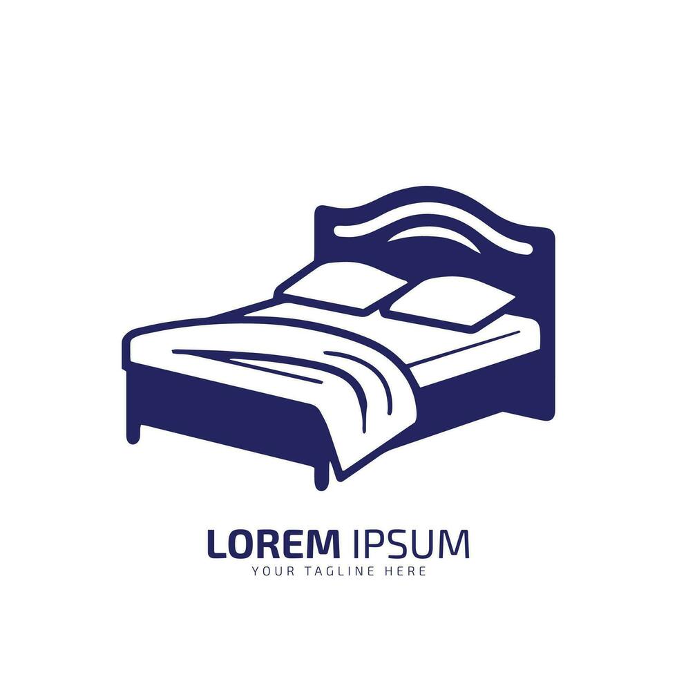 cama logo modelo. cama icono vector silueta aislado