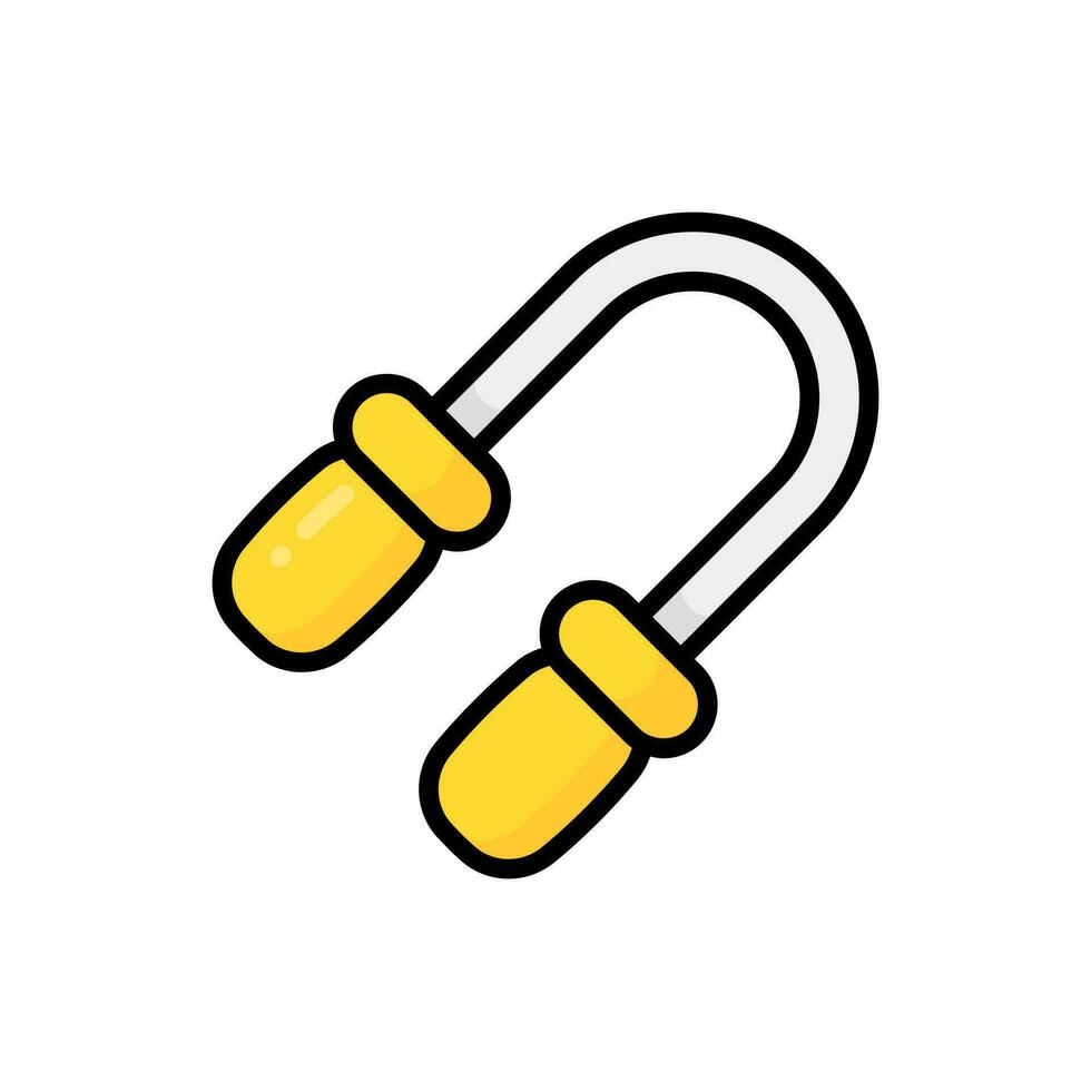 Skipping Rope Vector Icon Illustration. Sport Icon Concept Isolated Premium Vector. Flat Style