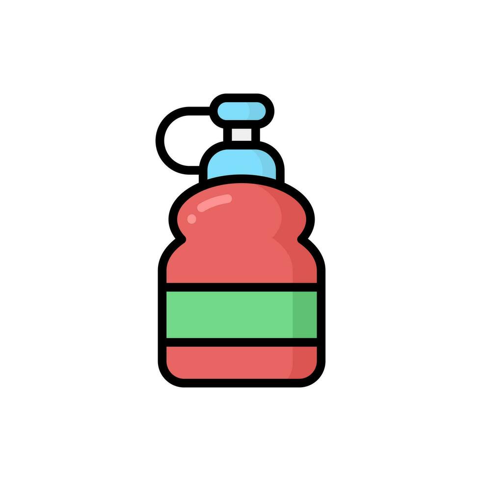 Water Bottle Cartoon Vector Icon Illustration. Drink Icon Concept Isolated Premium Vector. Flat Cartoon Style