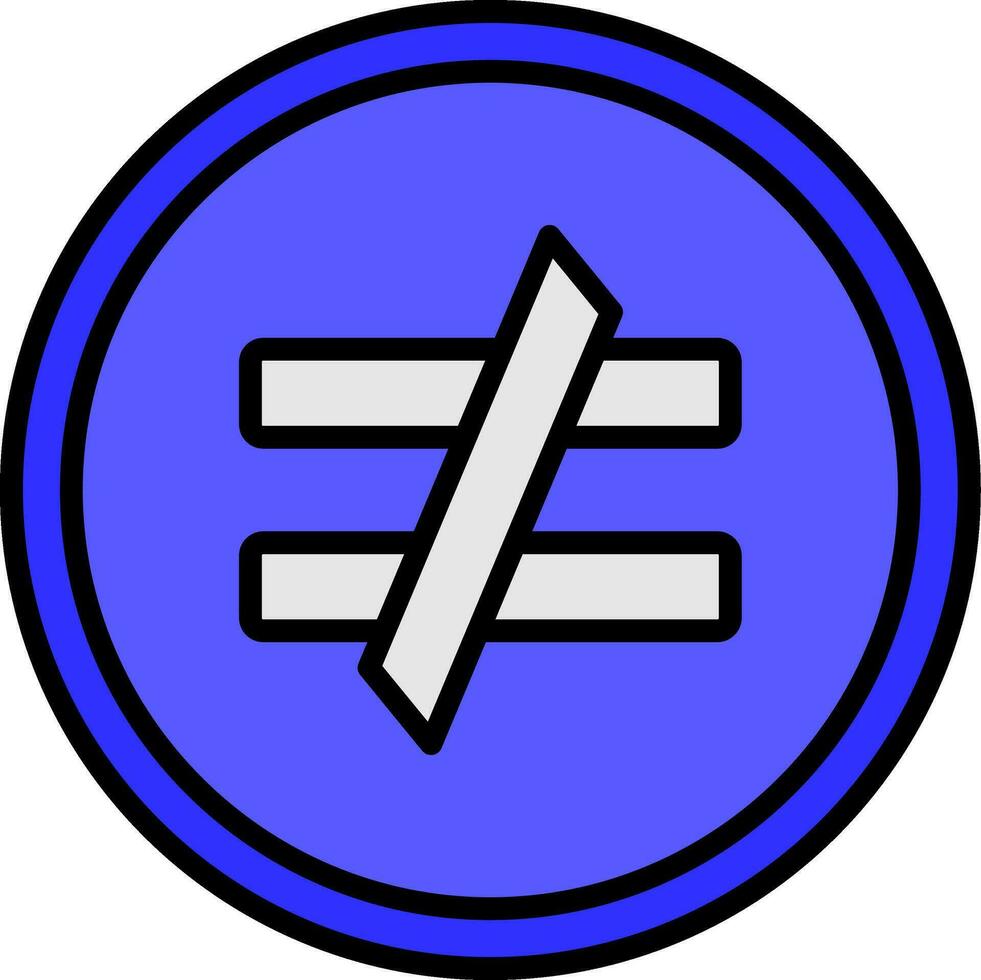 Not Equal Vector Design Element Icon
