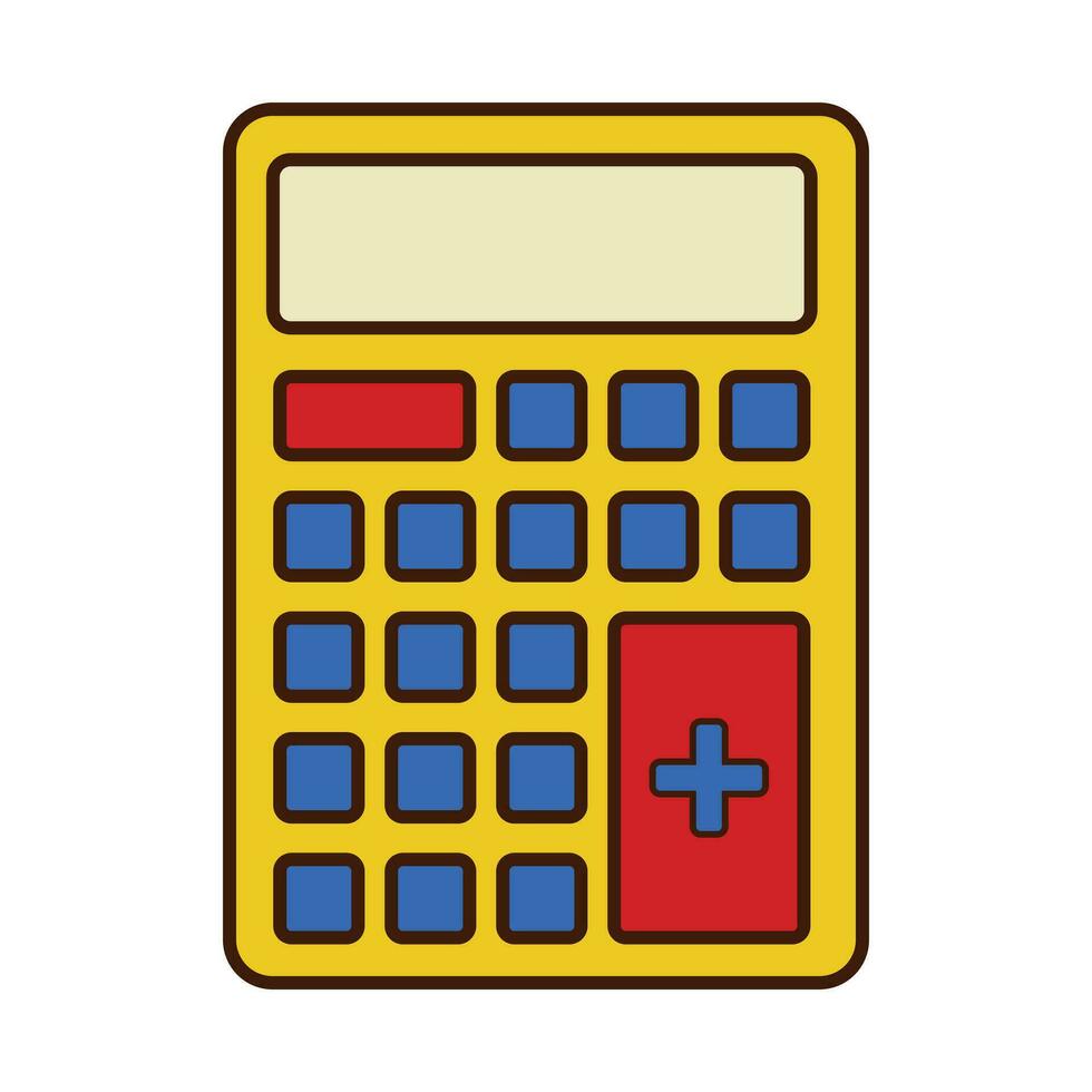 calculadora matemáticas aislado icono vector para negocio y Finanzas ilustración concepto diseño