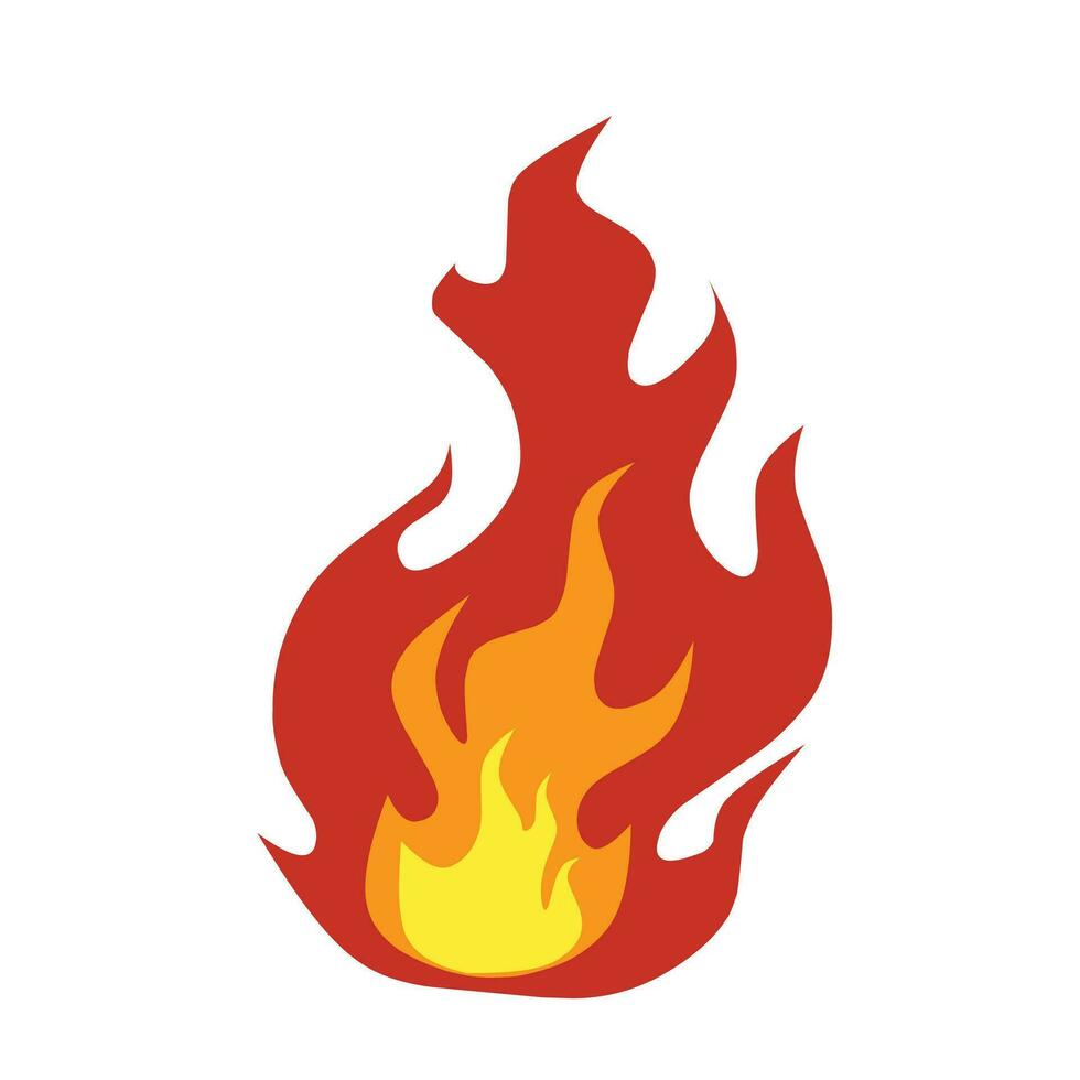 vector illustration of burning fire