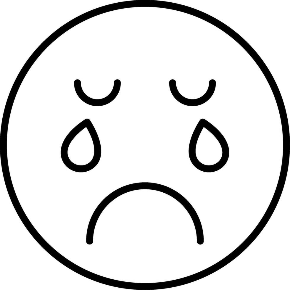 Crying Vector Design Element Icon
