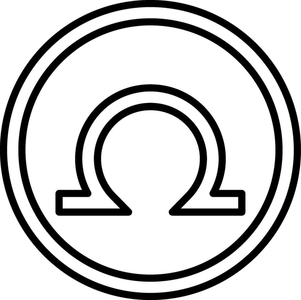 Omega Vector Design Element Icon