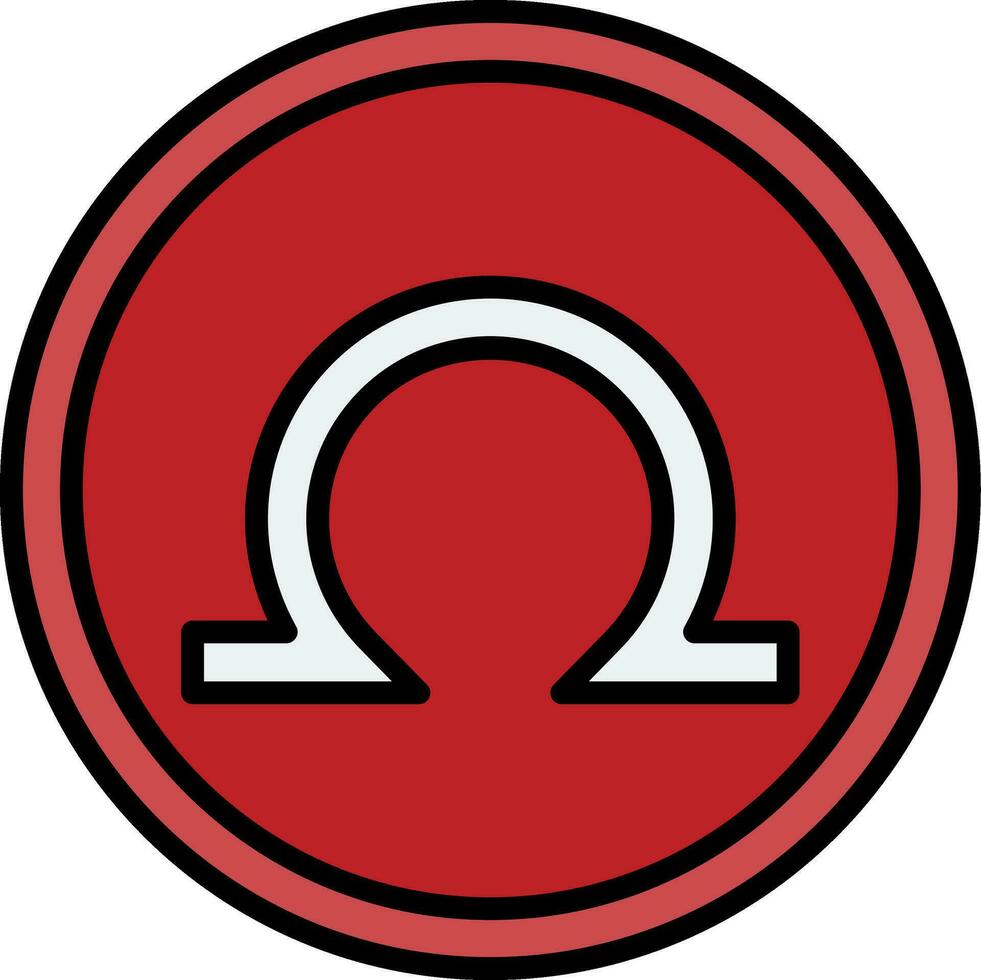 Omega Vector Design Element Icon