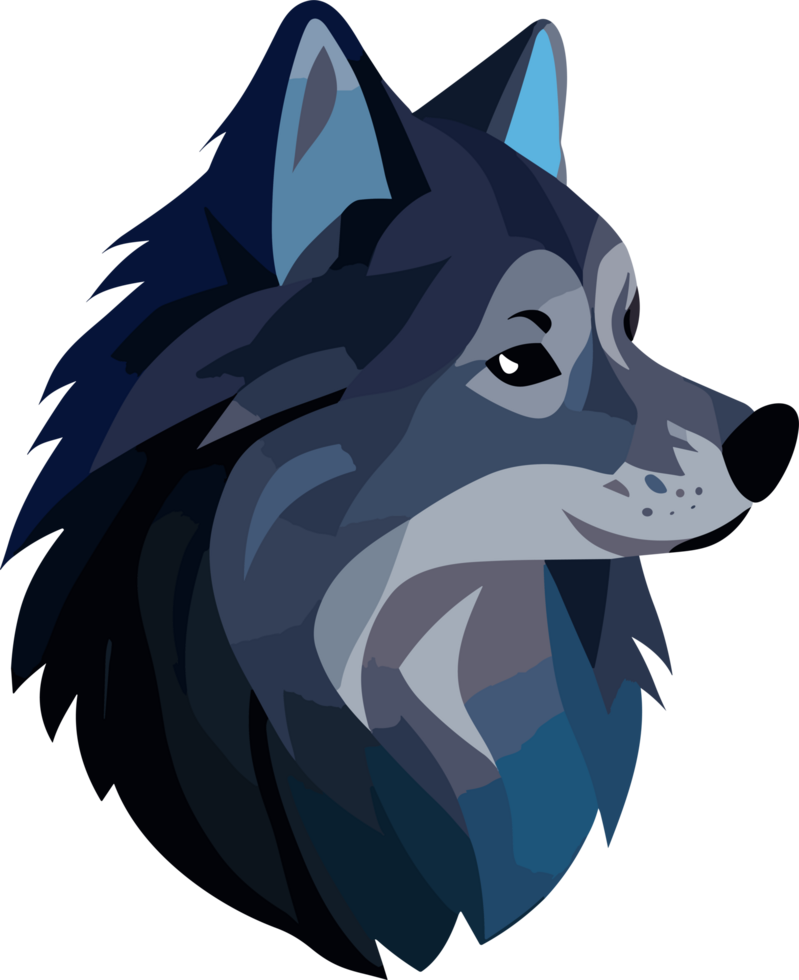 Grey Wolf ai generative png