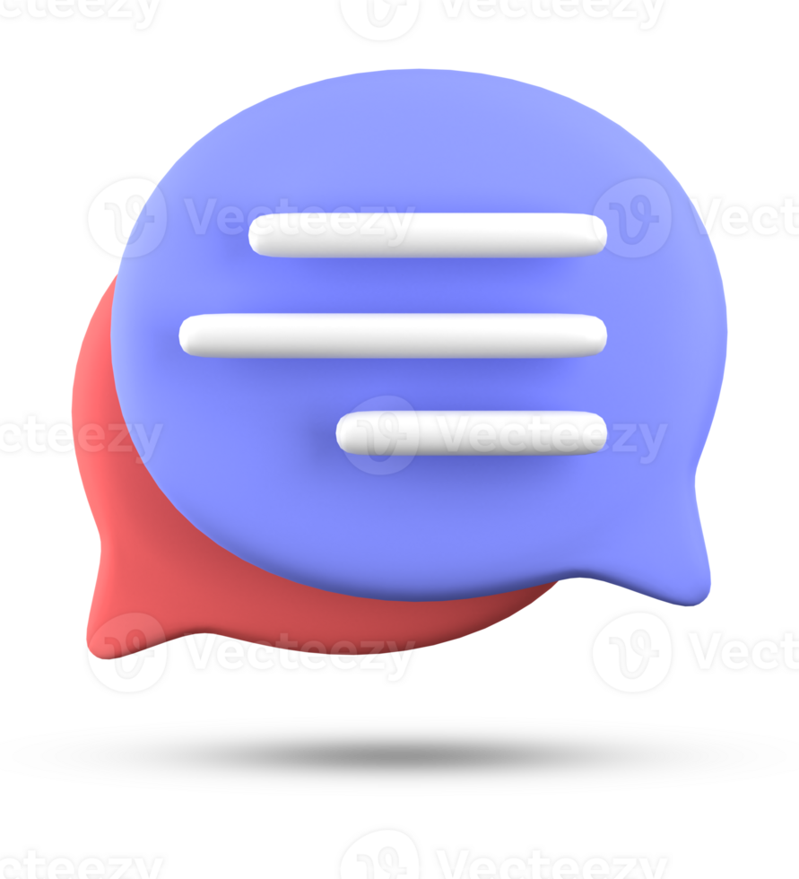 3d rendering of speech bubble icons, 3D pastel chat icon set. Set of 3d speak bubble. Chatting box, message box. Chat icon set. Balloon 3d style png