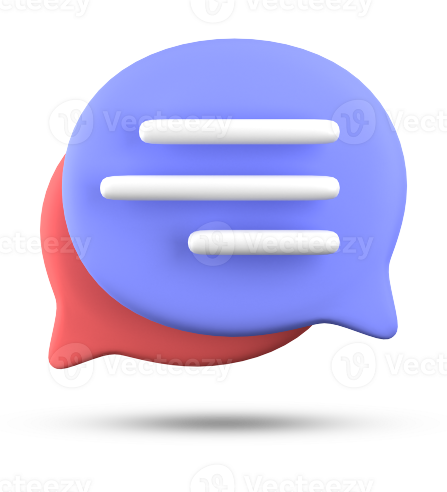 3d Renderização do discurso bolha ícones, 3d pastel bate-papo ícone definir. conjunto do 3d falar bolha. conversando caixa, mensagem caixa. bate-papo ícone definir. balão 3d estilo png