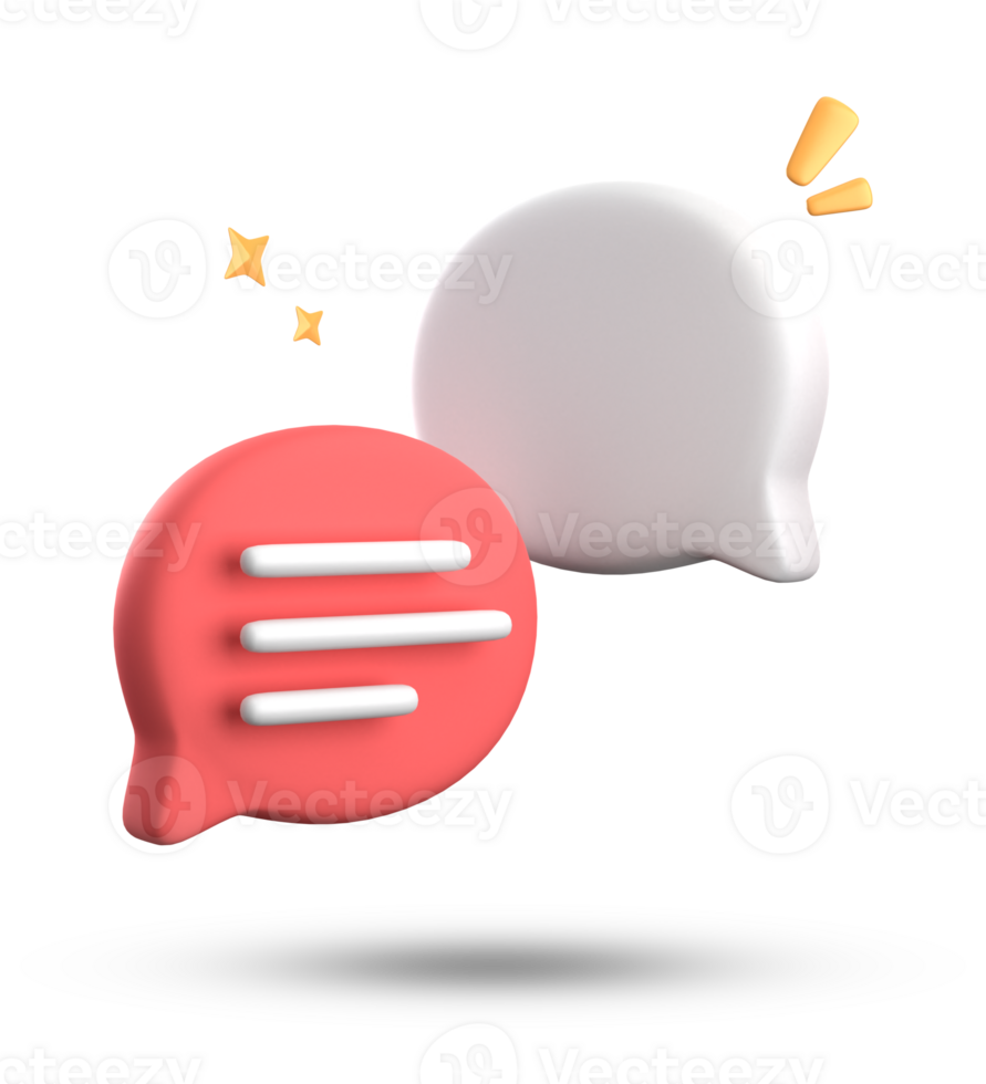 3d rendering of speech bubble icons, 3D pastel chat icon set. Set of 3d speak bubble. png