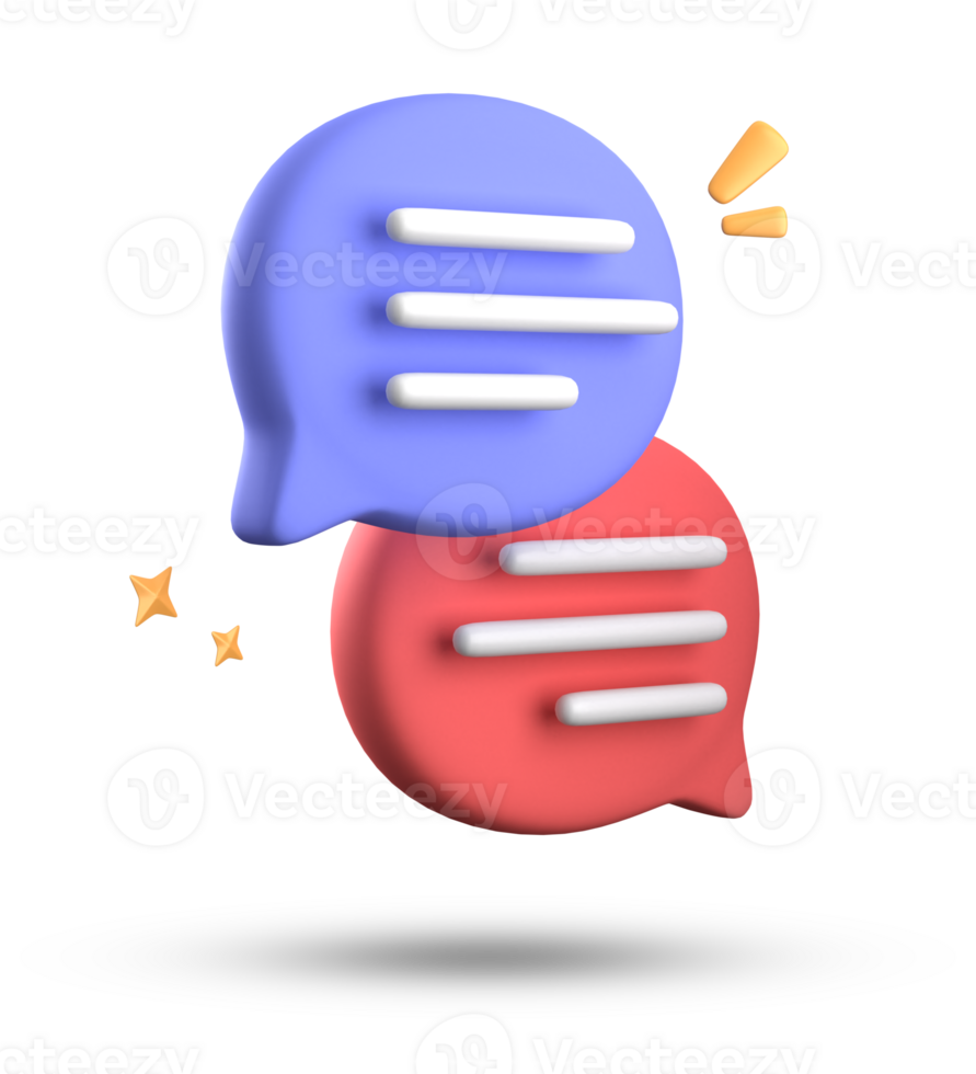 3d rendering of speech bubble icons, 3D pastel chat icon set. Set of 3d speak bubble. png