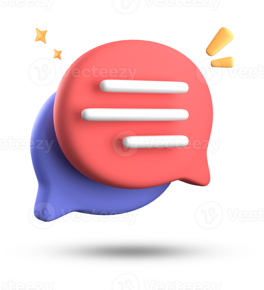3d rendering of speech bubble icons, 3D pastel chat icon set. Set of 3d speak bubble. png