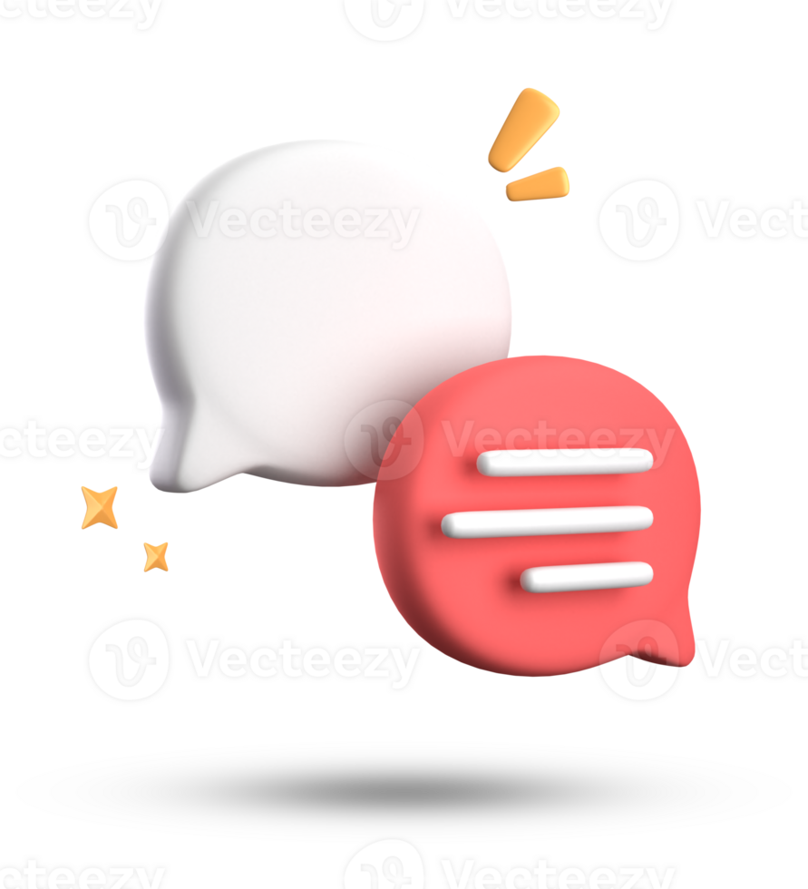 3d rendering of speech bubble icons, 3D pastel chat icon set. Set of 3d speak bubble. png