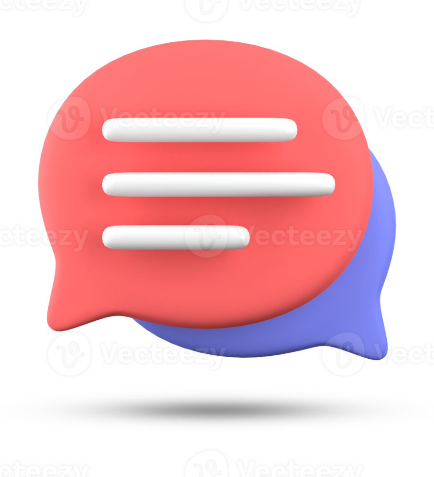 3d rendering of speech bubble icons, 3D pastel chat icon set. Set of 3d speak bubble. Chatting box, message box. Chat icon set. Balloon 3d style png