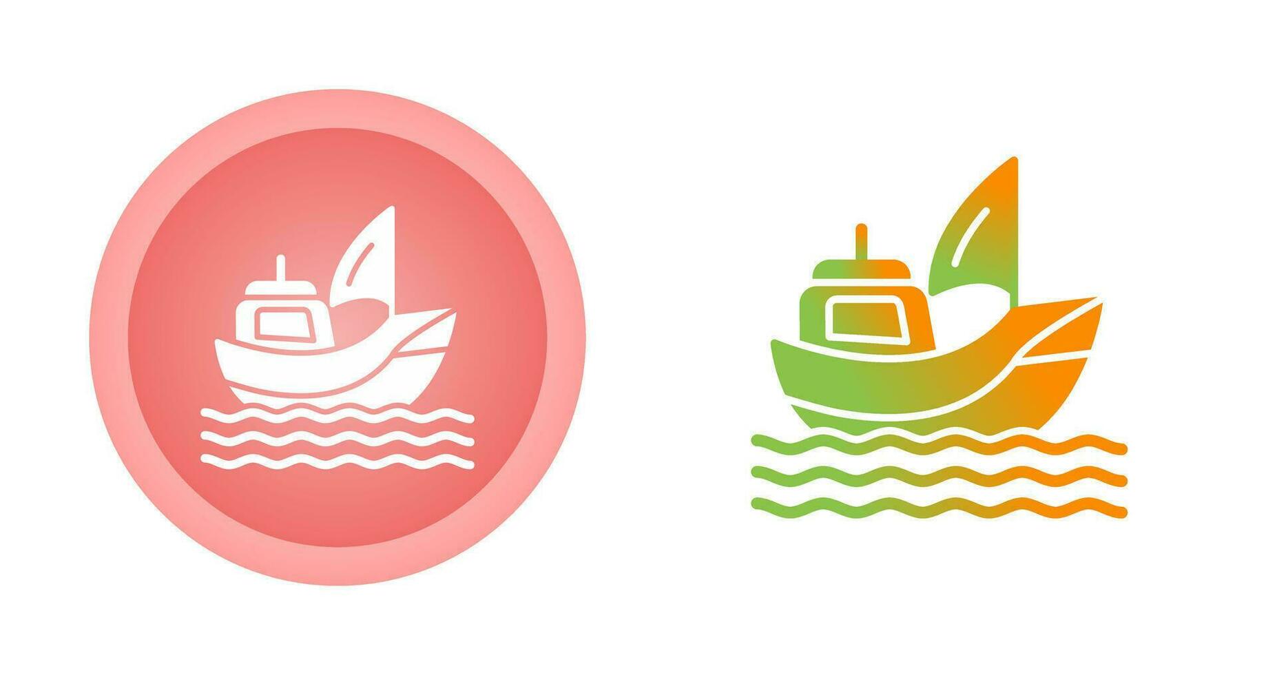 icono de vector de barco