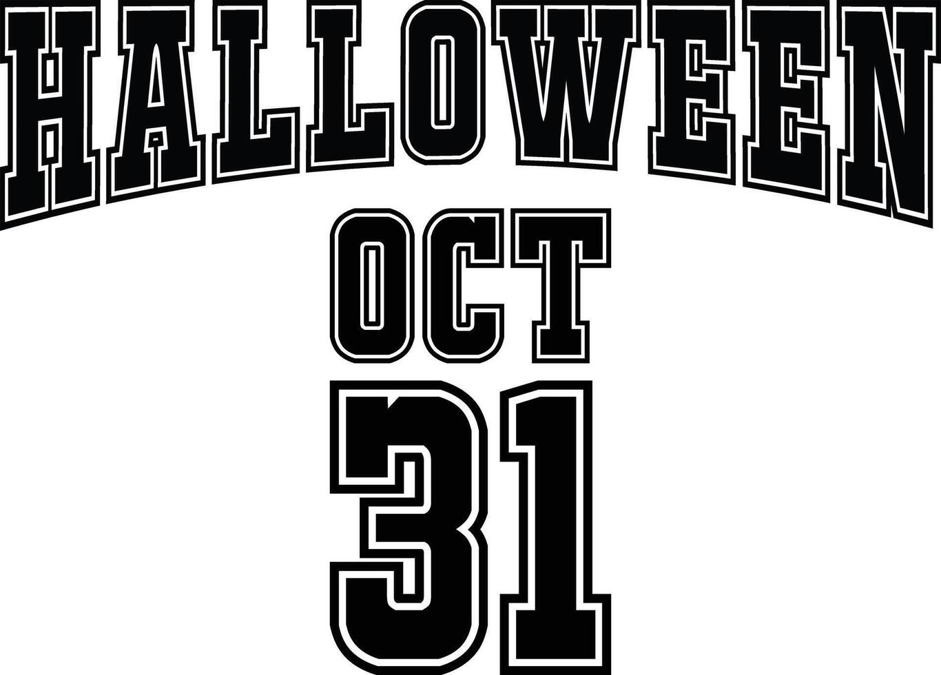 Halloween October 31 Funny Halloween T-Shirt Design vector