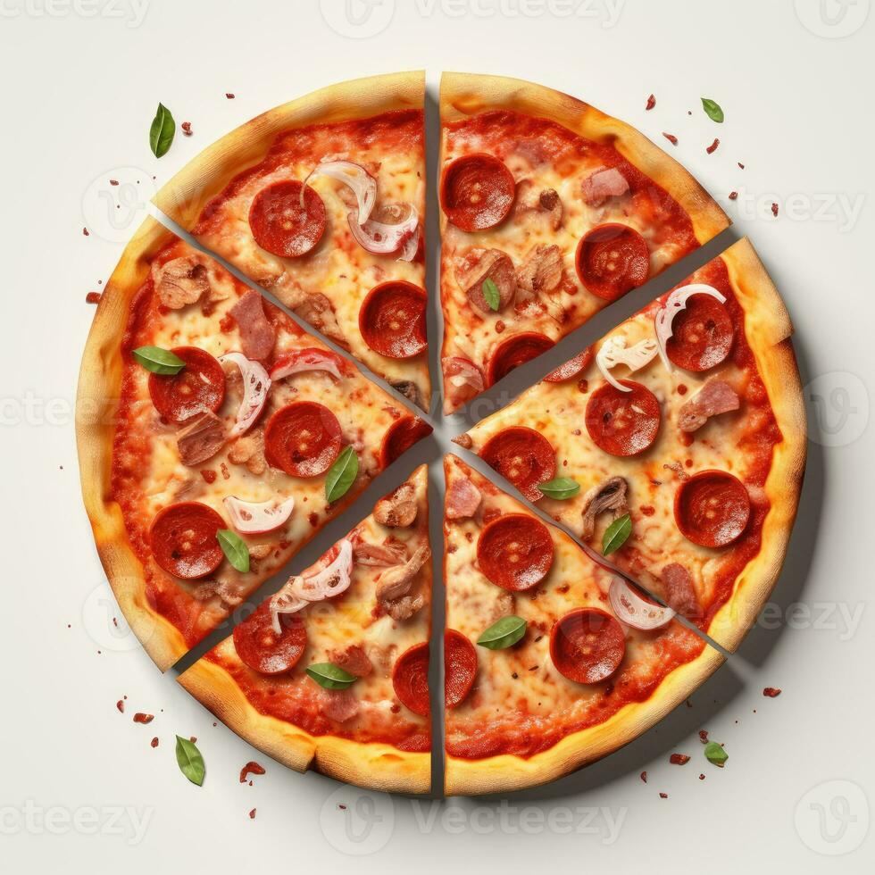 Delicious freshly baked pizza photo