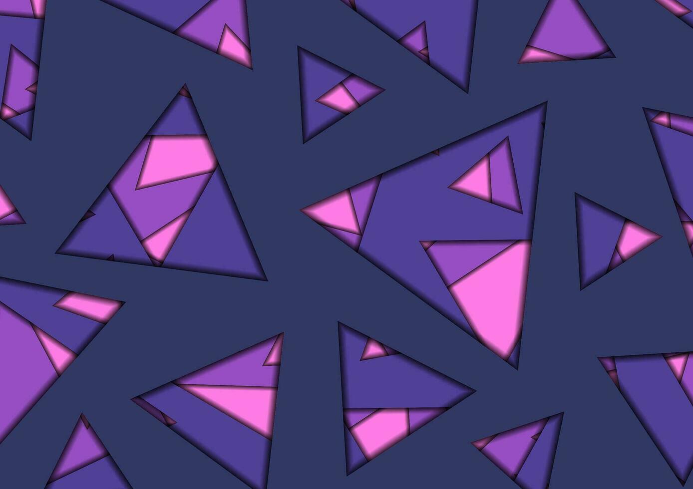 Art purple abstract triangle geometric random decoration background vector