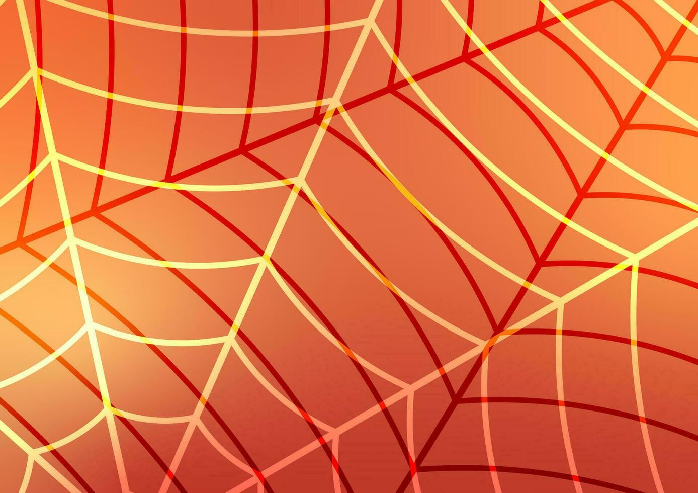 Orange web spider line abstract geometric connection network background vector