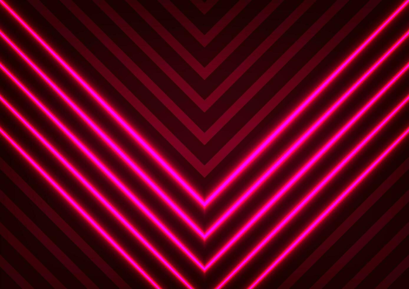 Abstract triangle neon light line geometric pink decoration dark background vector