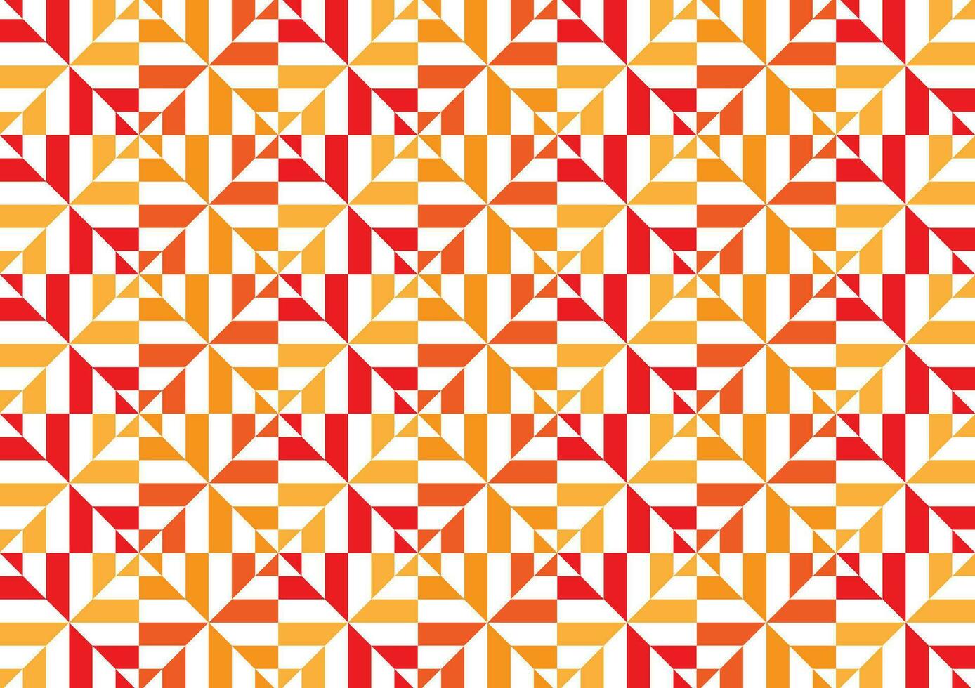 Mosaic square tiles geometric orange pattern red line abstract decoration background vector