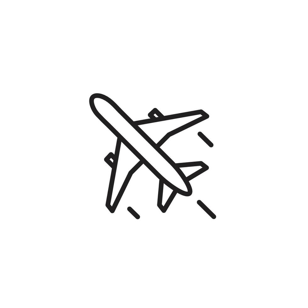 Aircraft Icon. Line with Editable Stroke vector