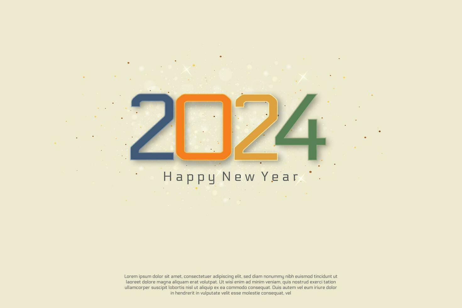 limpiar diseño contento nuevo año 2024. elegante números para antecedentes para pancartas, carteles o calendario. vector