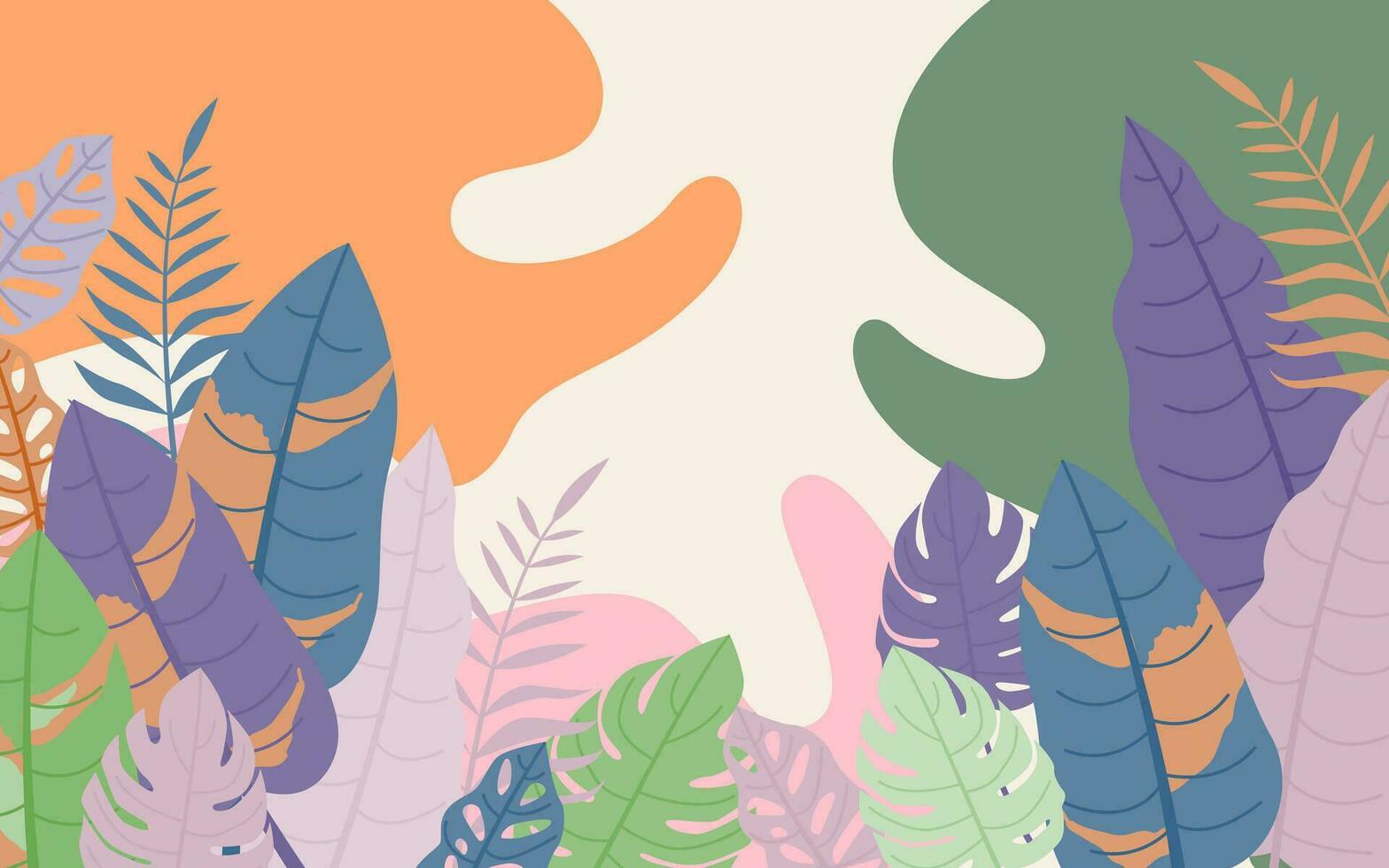 resumen tropical floral vistoso estilo vector