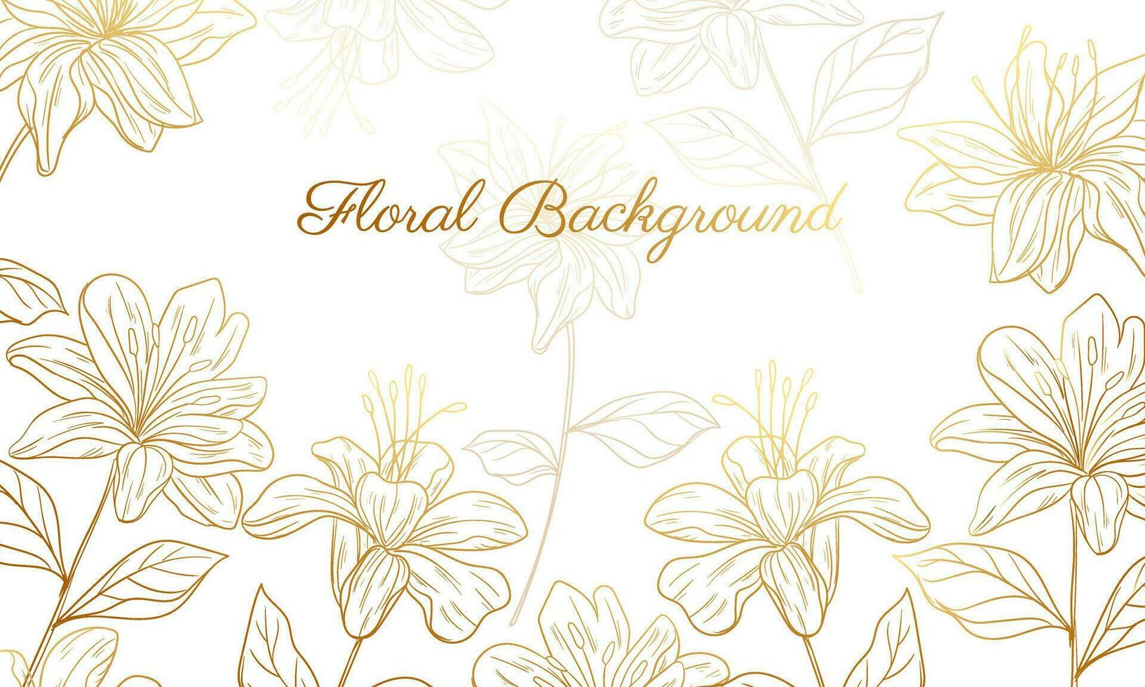 hand drawn floral illustration wild flower line art vector