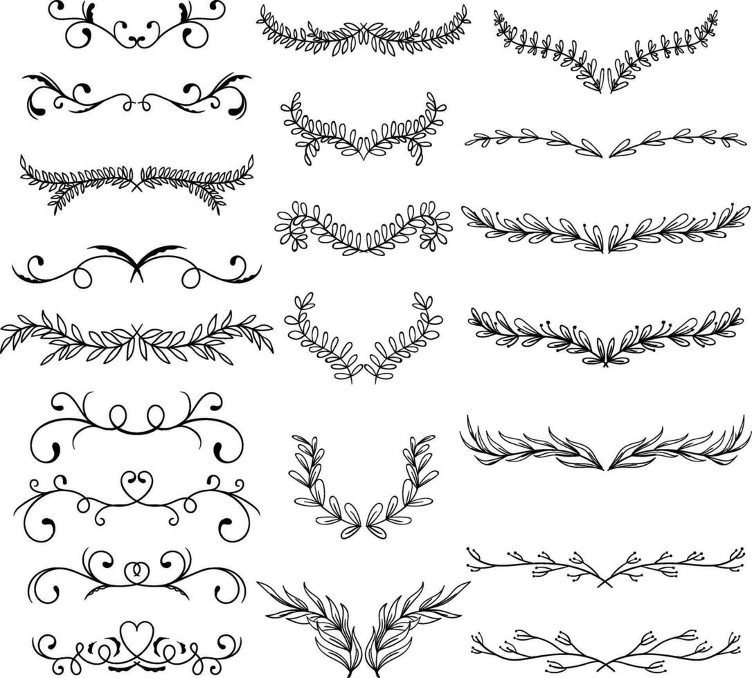 hand drawn ornaments white background vector