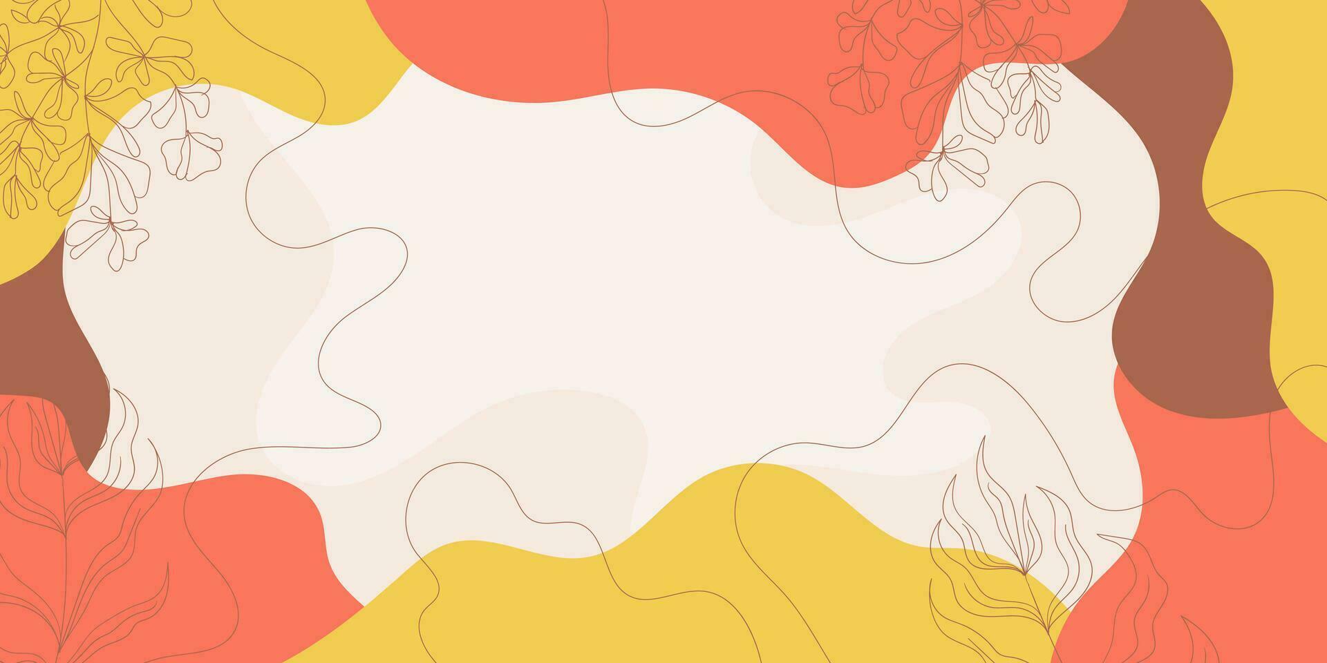 abstract bacground waves modern boho style vector