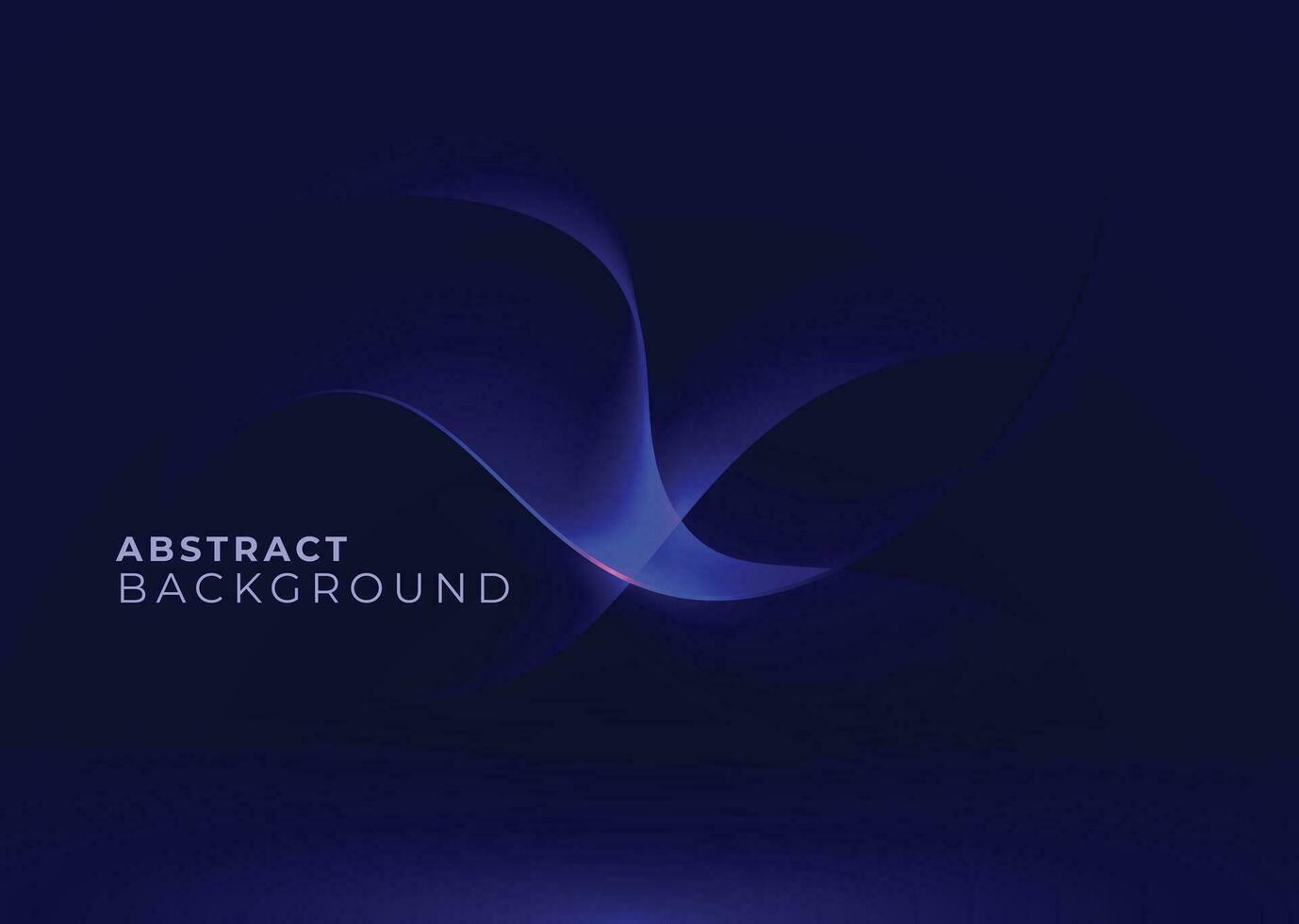 Abstract Dark Blue Glowing Wave Background. Movement Shiny Lines Element Design. Futuristic Technology Concept. Vector Illustration