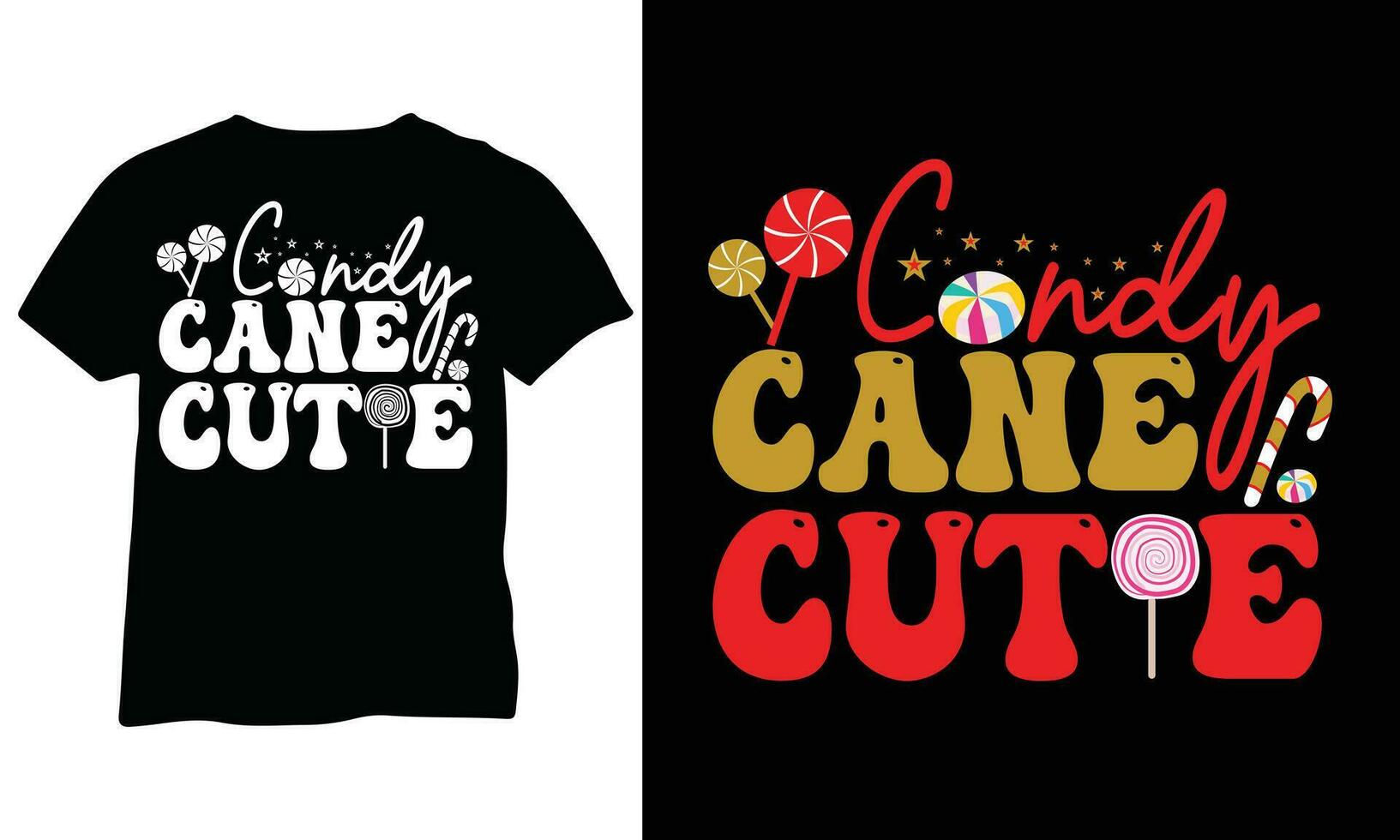 Candy Cane Cutie Christmas shirt Christmas cutie eps Vector Design