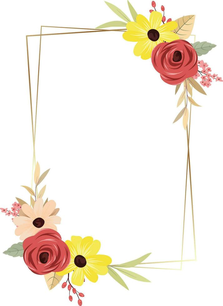 Flower Frame Wreath. Set of floral frames. Alstroemeria flowers colorful bouquet. Floral botanical flowers. for graphic designer decoration, product design, and cards vector