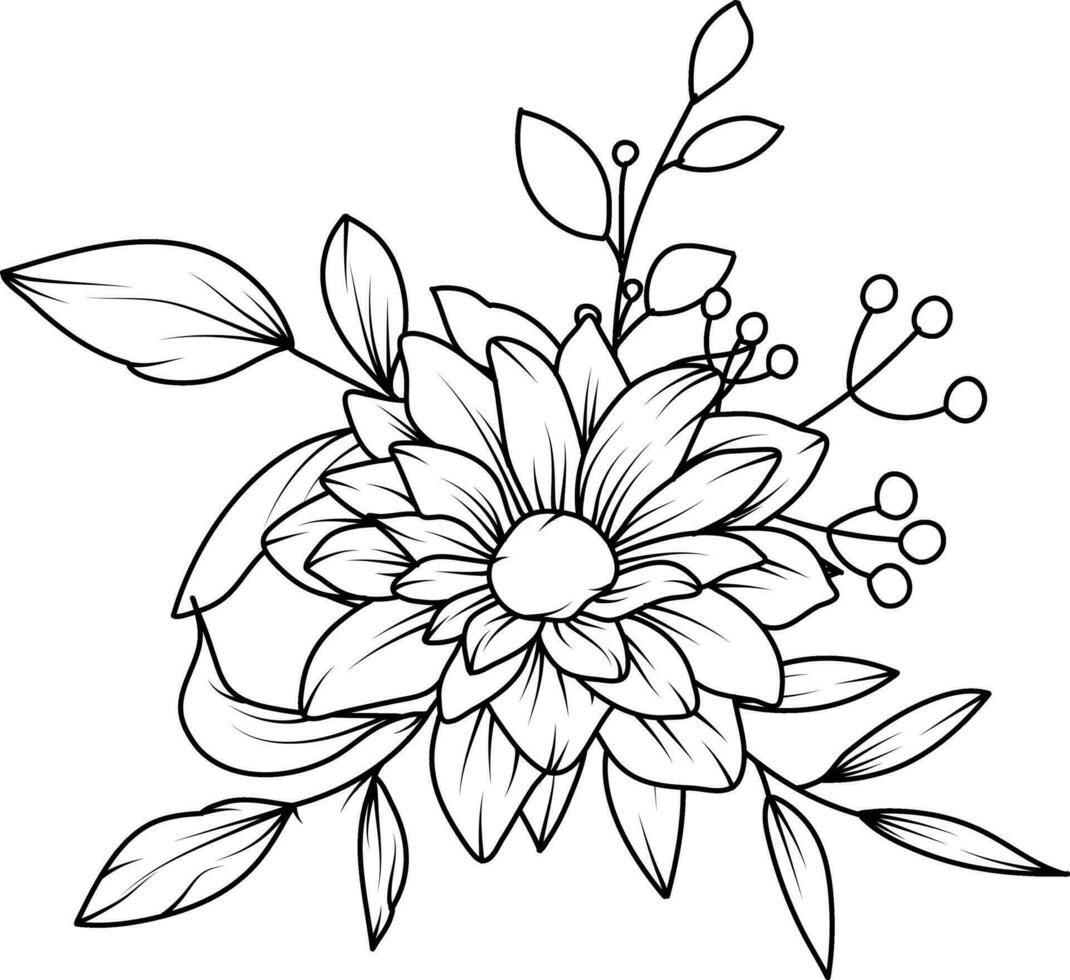 flower sketch Flower Pattern. Floral backgrounds for textiles, wallpapers, pattern fills and covers, surfaces and prints vector