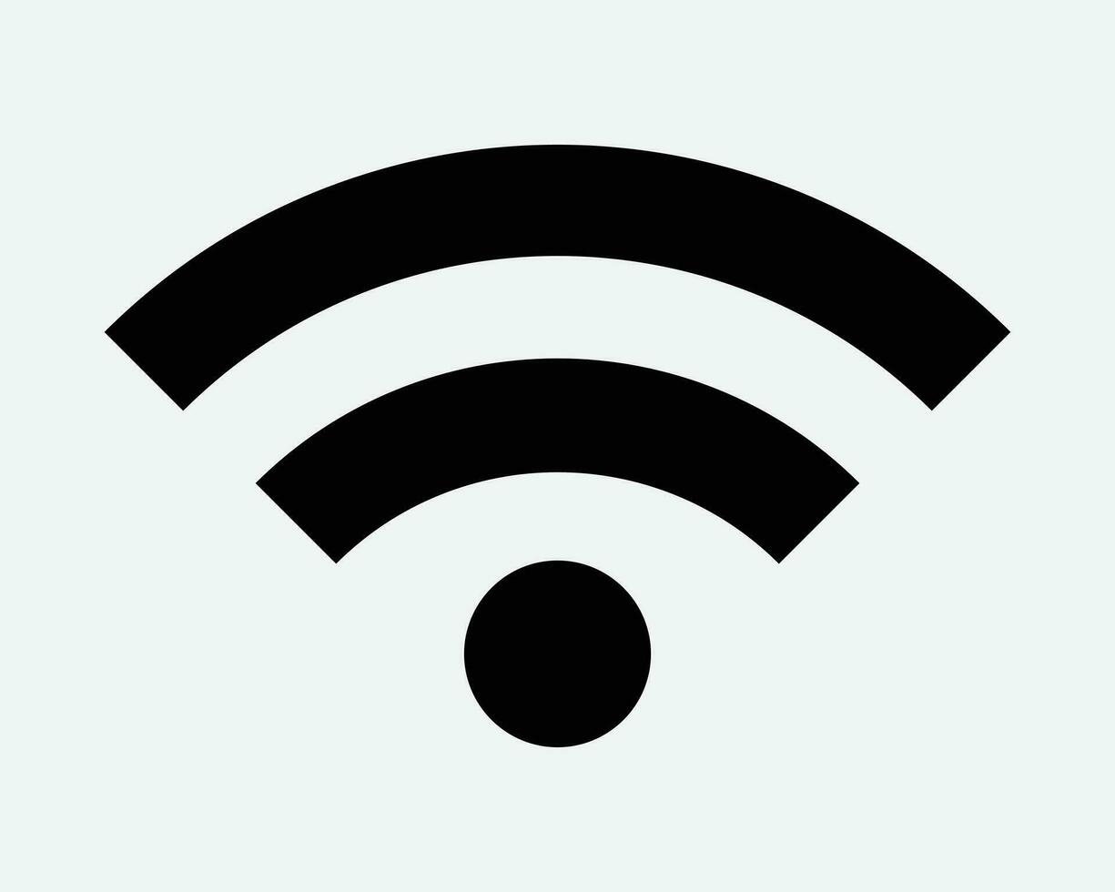 Network Signal Icon Wifi Wi Fi Internet Connection Strength Data Communication Computer Mobile Podcast Digital App Connect Black Symbol Sign Vector