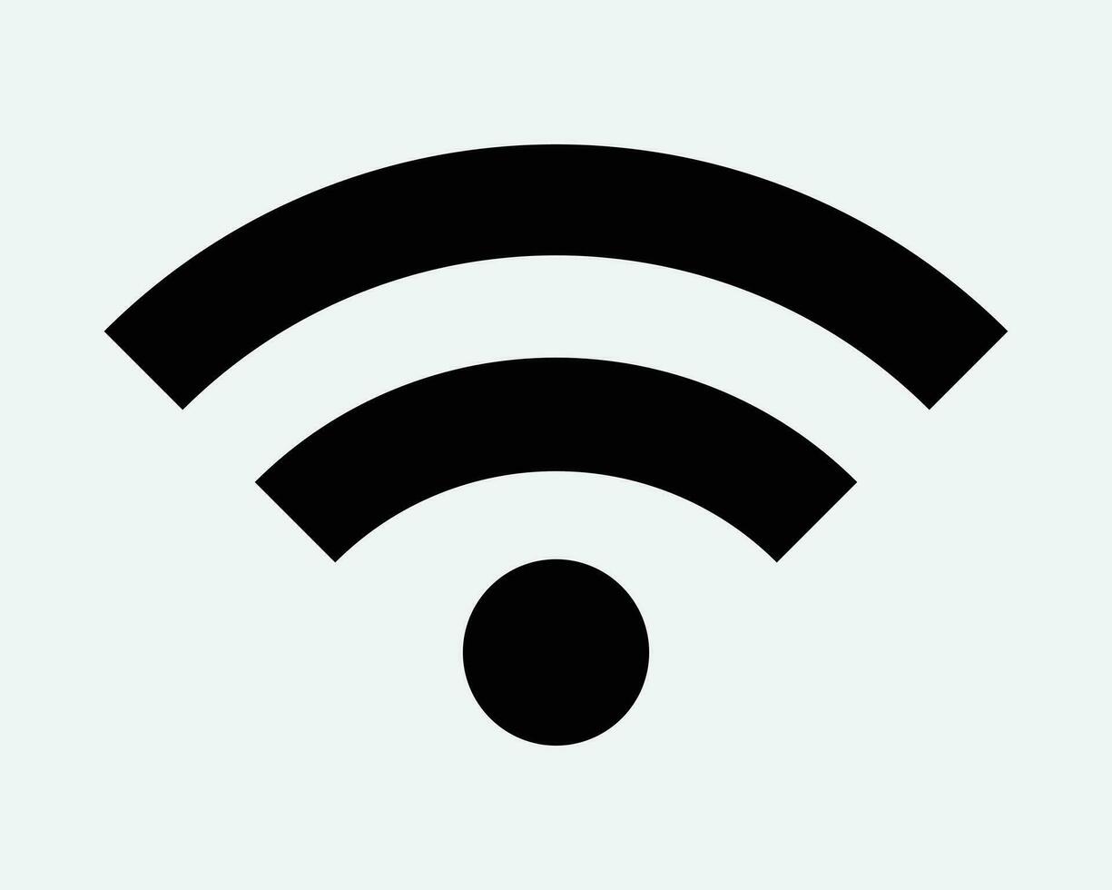 Network Signal Icon Wifi Wi Fi Internet Connection Strength Data Communication Computer Mobile Podcast Digital App Connect Black Symbol Sign Vector