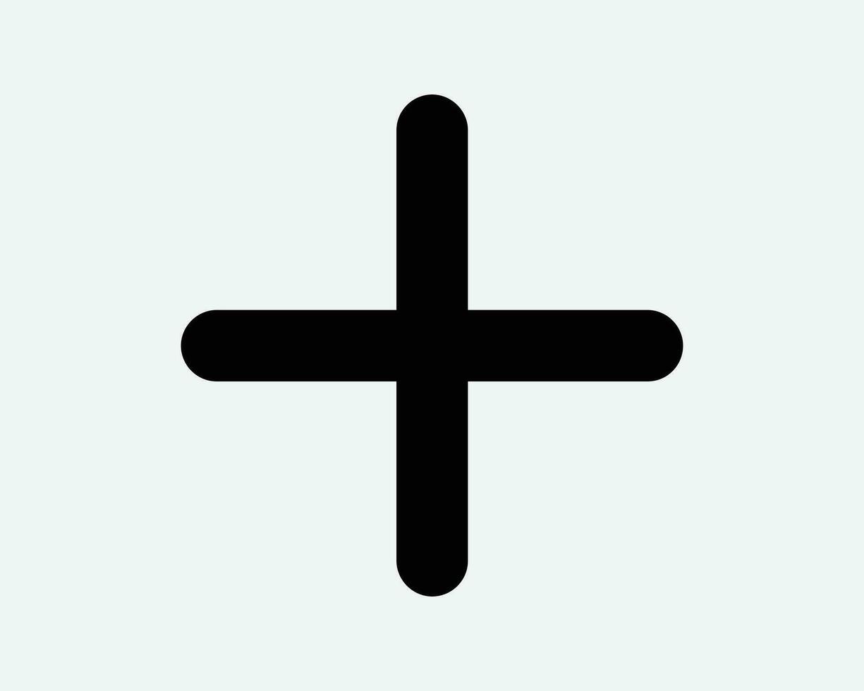 Plus Symbol Icon Add Addition Additional Positive Cross Medical Medic Healthcare First Aid Pharmacy Medicine Health Care Black Vector Shape Sign Button