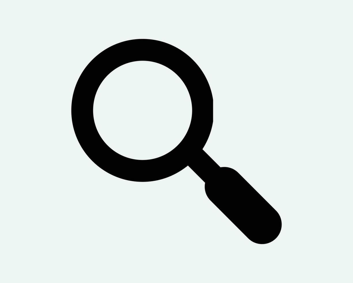 Magnifying Glass Icon Zoom In Out Magnify Lens Magnifier Find Look Search Lookup Discovery Tool Exploration Magnification Sign Symbol Black Vector