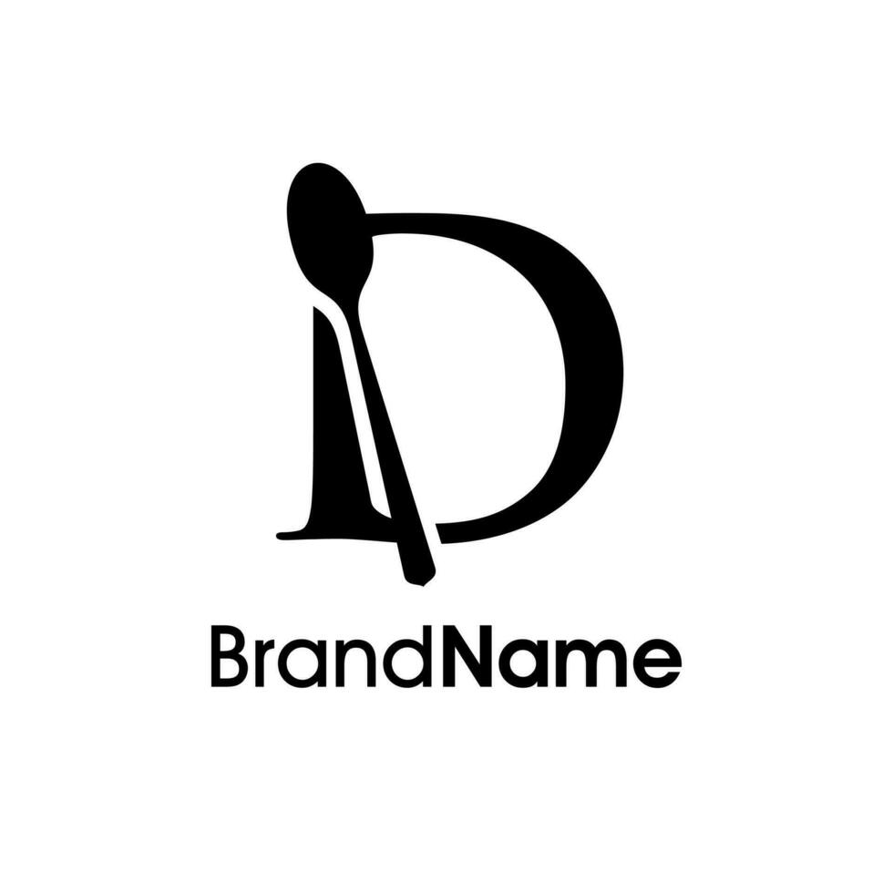 Luxury Initial D Spoon Logo vector