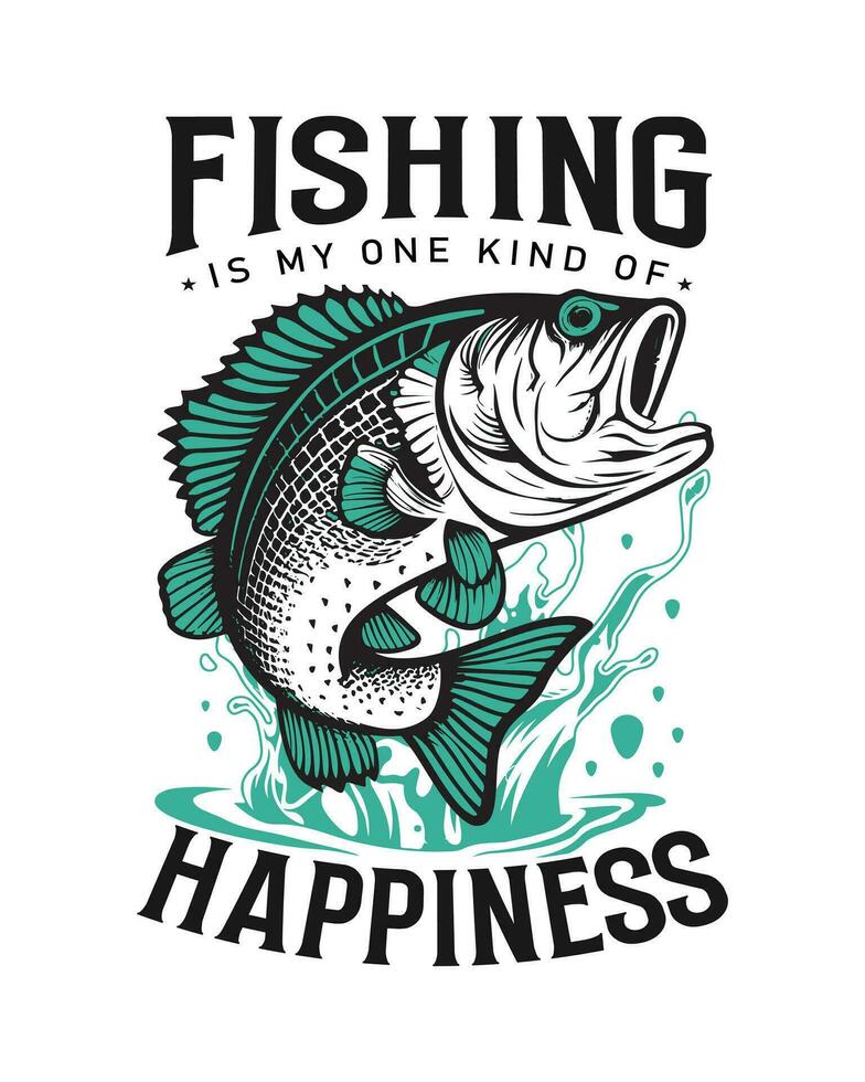 diseño de camiseta de pesca vector